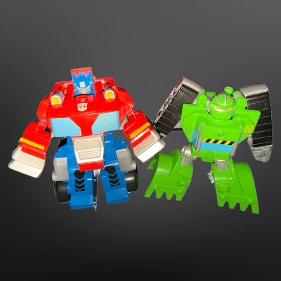 Playskool Hero Transformers Griffin Rock Boulder Blades Optimus Prime Figures - Picture 6 of 11